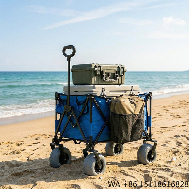 Outdoor Camping Furniture - Katlanabilir Metal Plaj Arabası Hızlı Çıkarılabilir