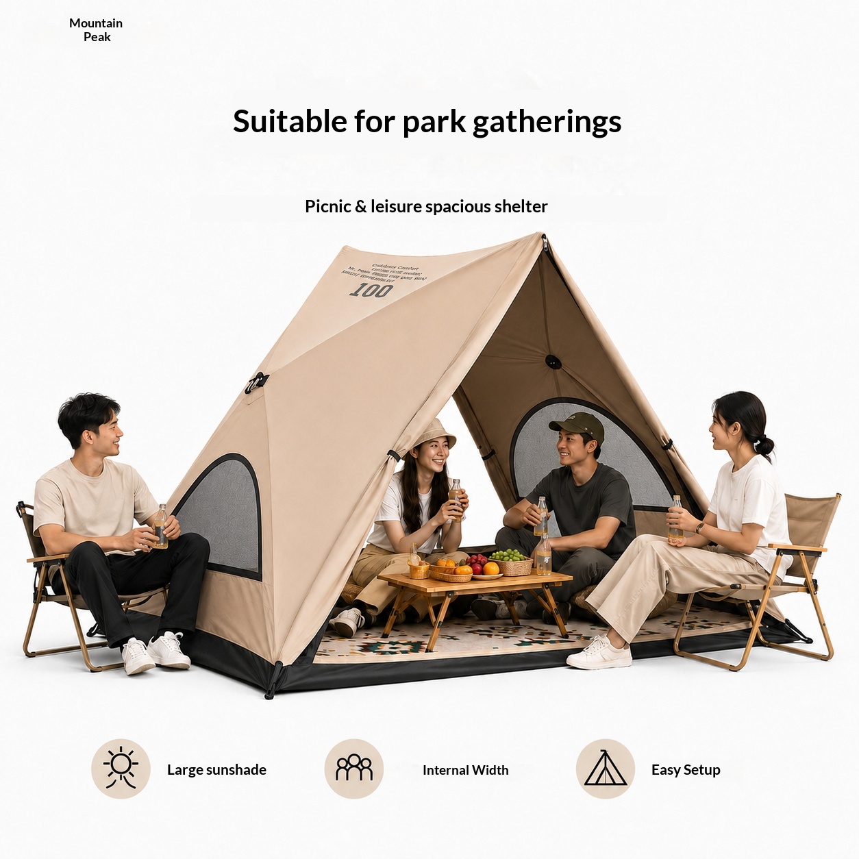 Outdoor Camping Automatic Quick Opening Tent - Otomatik Üçgen Çadır, Sadece 3 Saniyede