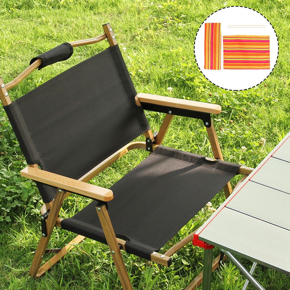 Outdoor Camping Folding Chair - 1 Takım Değiştirilebilir Yönetmen Koltuğu Kanvas
