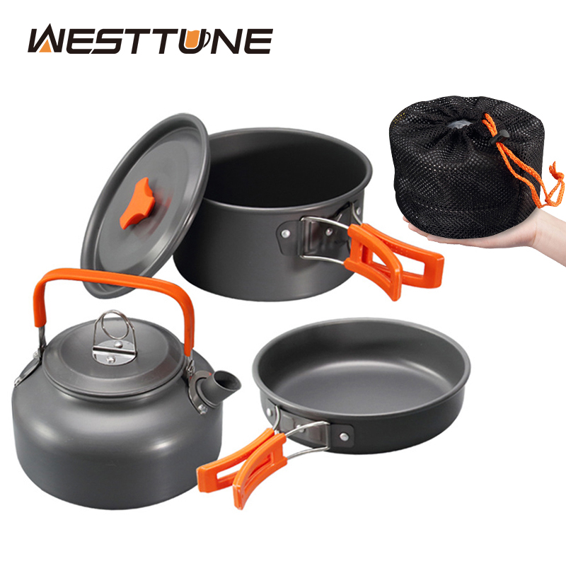 Outdoor Camping Cooking Set - WESTTUNE Kamp Tencere Seti Alüminyum Açık