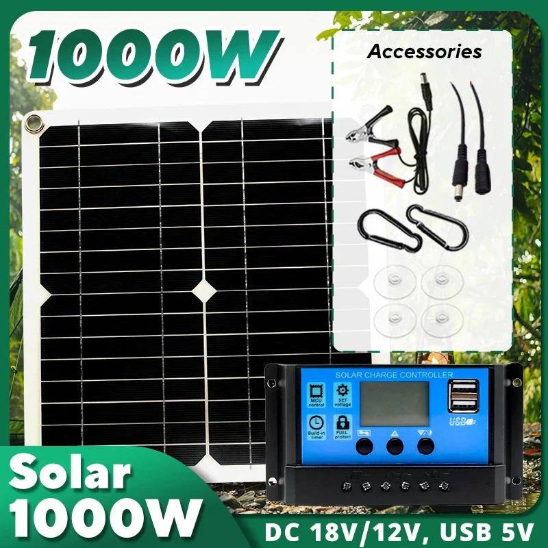 Outdoor Camping Van - 1000W Güneş Paneli Kiti, 12V Güneş