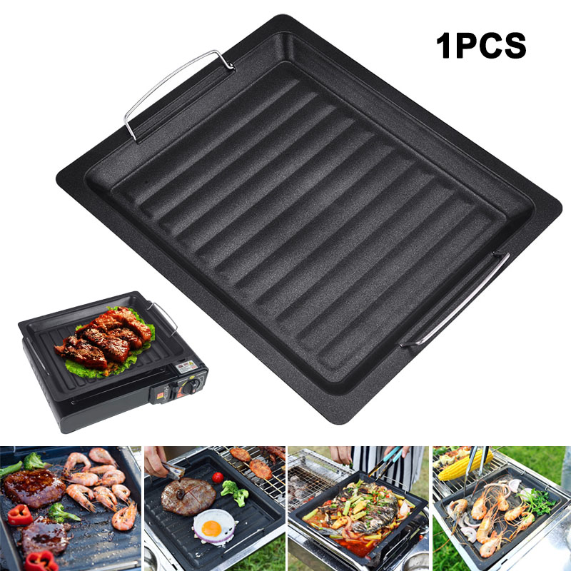 Outdoor Camping Cooking Set - Açık havada kalın kare ızgara tavası