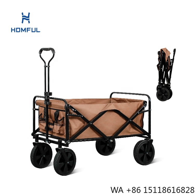 Outdoor Camping Furniture - HOMFUL Balıkçılık Bollerwagen Katlanabilir Kamp Arabası
