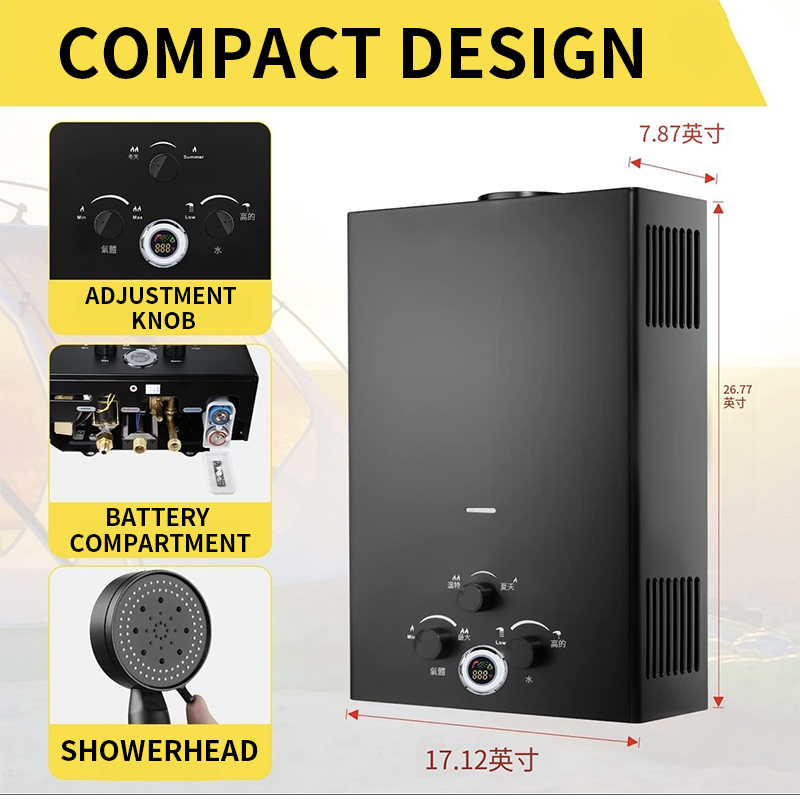 16L/18L/20L Anında Isınan Gazl - Outdoor Camping Water Heater incelemesi ve fiyatı