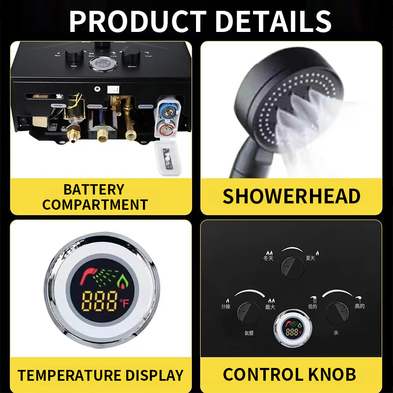 16L/18L/20L Anında Isınan Gazl - Outdoor Camping Water Heater incelemesi ve fiyatı