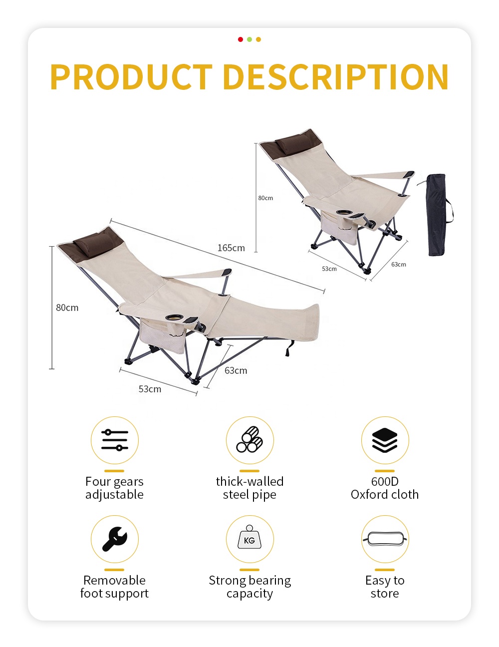Taşınabilir Katlanır Yatarlı S - Outdoor Camping Folding Chair incelemesi ve fiyatı