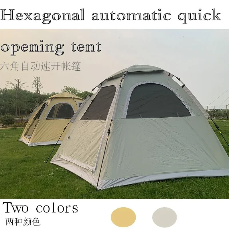 Taşınabilir çift katmanlı pikn - Outdoor Camping Automatic Quick Opening Tent incelemesi ve fiyatı