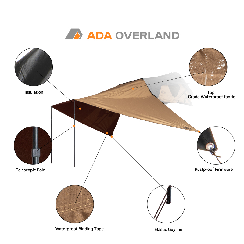 Su geçirmez Oxford brandalı ça - Outdoor Camping Awning incelemesi ve fiyatı
