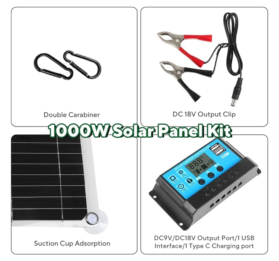 1000W Güneş Paneli Kiti, 12V G - Outdoor Camping Van incelemesi ve fiyatı