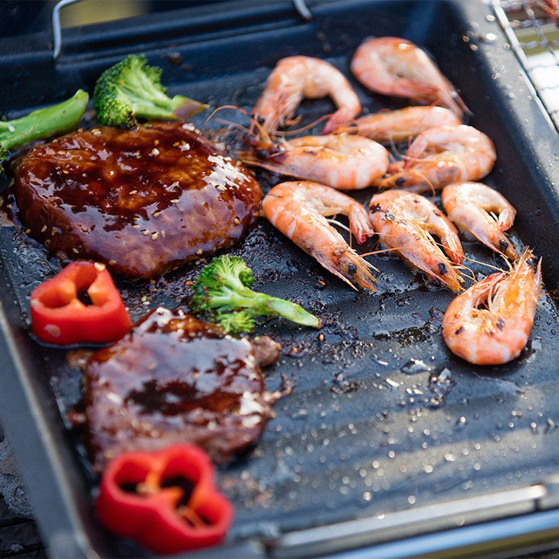 Açık havada kalın kare ızgara  - Outdoor Camping Cooking Set incelemesi ve fiyatı